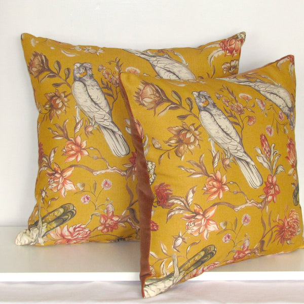 made to order Parrots & Proteas cushion cover