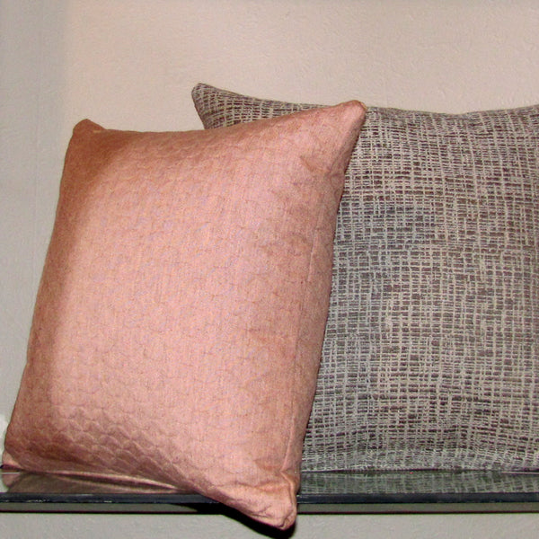 Topiary pink linen cushion cover