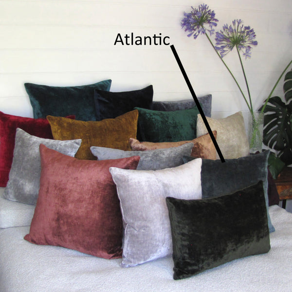 Bespoke Atlantic luxury Italian velvet cushion cover