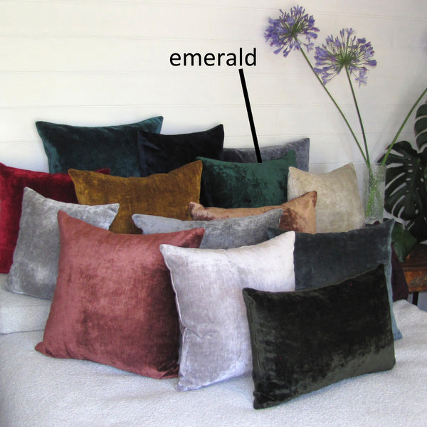 Bespoke Emerald luxury Italian velvet cushion cover