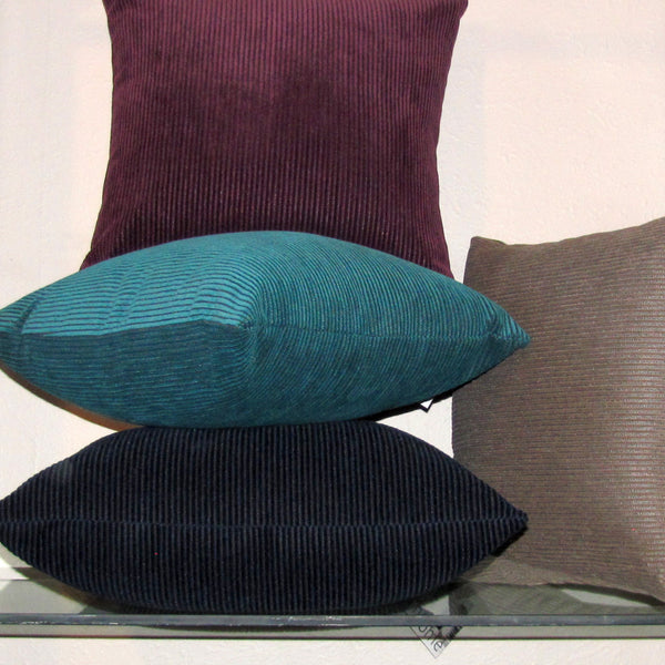 kingfisher teal corduroy cushion cover