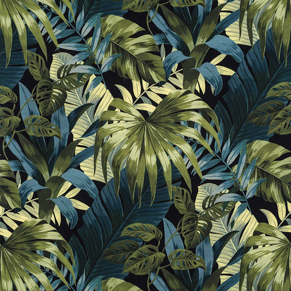 Jungle cushion cover, black