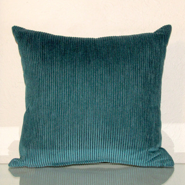 kingfisher teal corduroy cushion cover