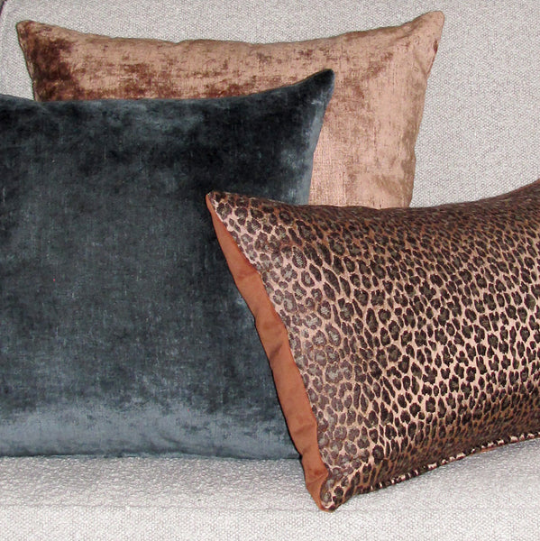 Bespoke Copper luxury Italian velvet cushion cover