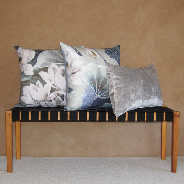 Lotus linen cushion cover