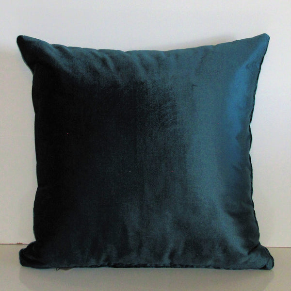 Duo velvet Aqua Mallard cushion cover