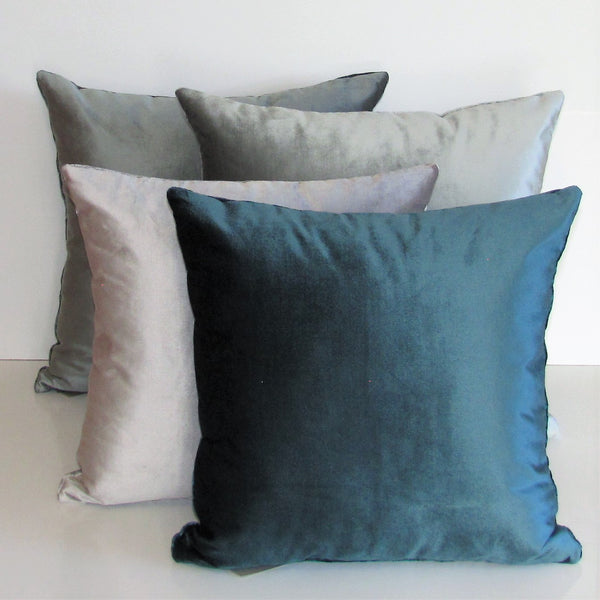 Duo velvet Aqua Mallard cushion cover