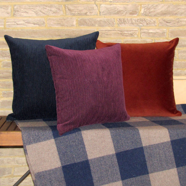 Amethyst purple corduroy cushion cover