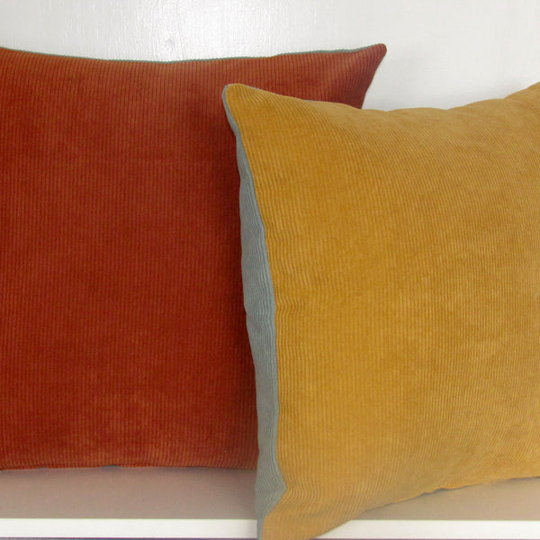 two-tone corduroy cushion covers