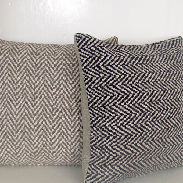 Apache wool blend cushion cover, black & cream