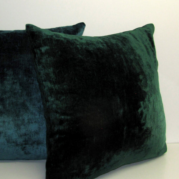 made to order Bespoke Emerald luxury Italian velvet cushion cover