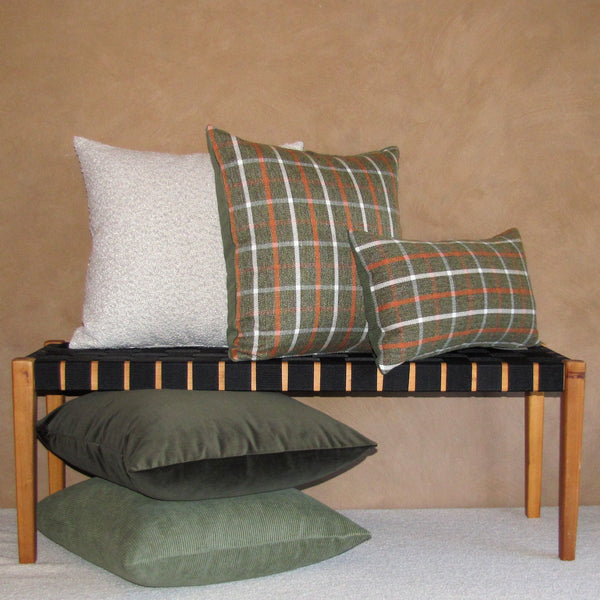 Aspen Olive corduroy cushion cover