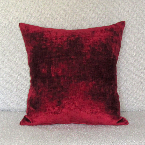 made to order Bespoke Red luxury Italian velvet cushion cover