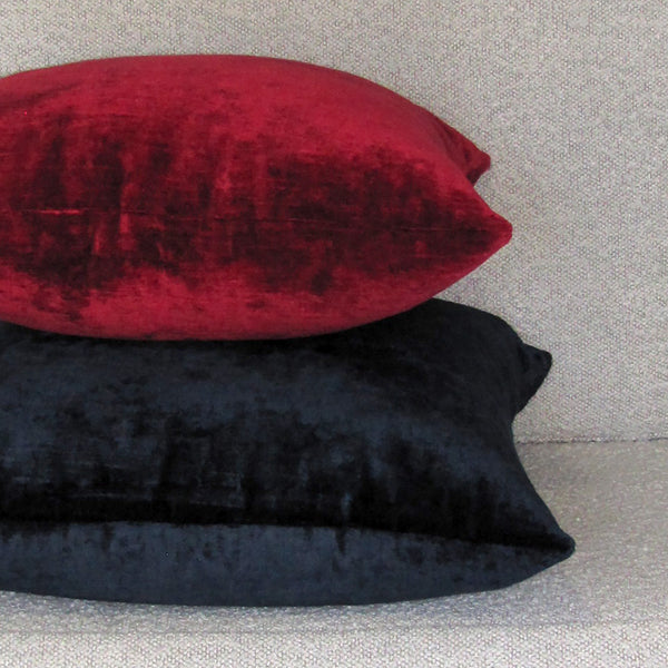 made to order Bespoke Red luxury Italian velvet cushion cover