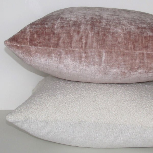 Bespoke Blush luxury Italian velvet cushion cover