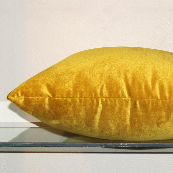 golden Hot Toddy velvet cushion cover