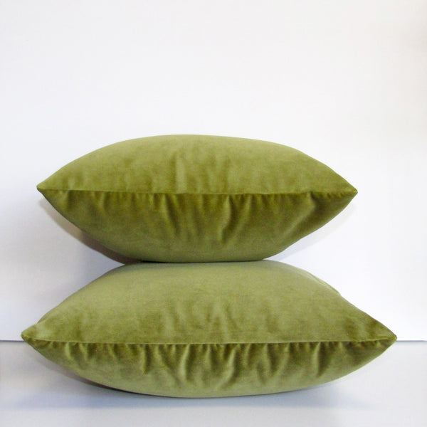Made to order moss green velvet cushion cover