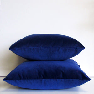 Made to order cobalt blue velvet cushion cover