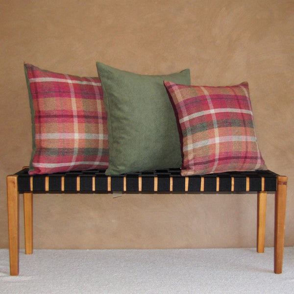 Sutherland Rustic check cushion cover