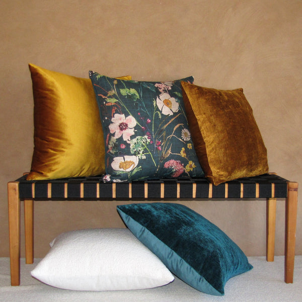 Made to order Golden Hot Toddy velvet cushion cover