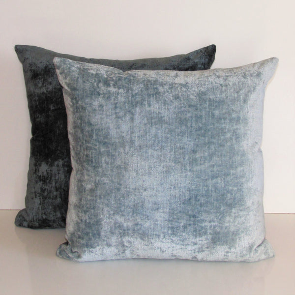 Bespoke Powder Blue luxury Italian velvet cushion cover