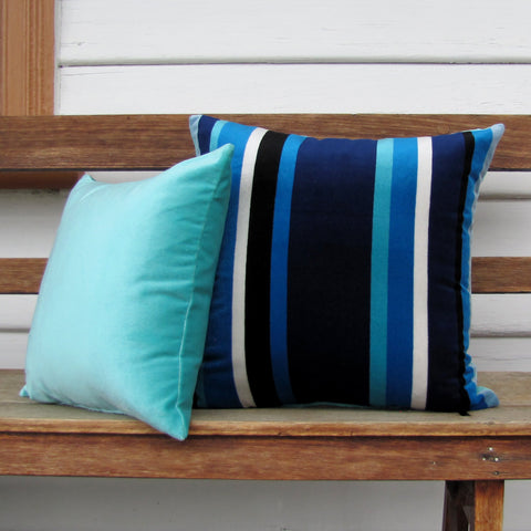 made to order Sapphire South Beach Stripe, indoor/outdoor cushion cover