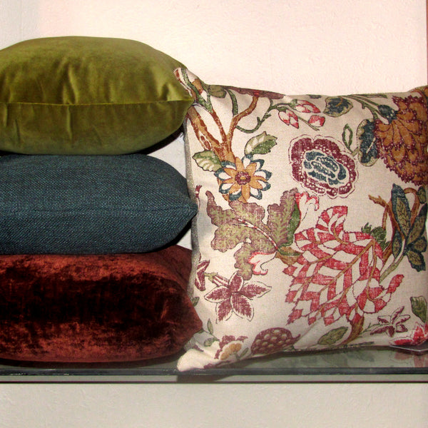St Clair Woodrose linen cushion cover
