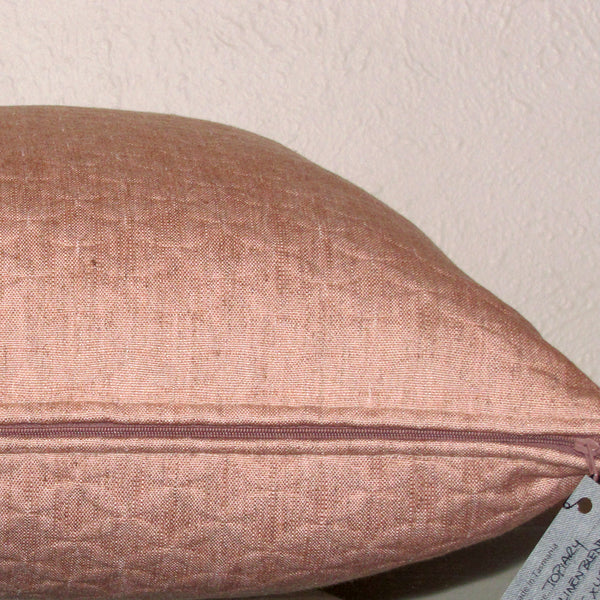 Topiary pink linen cushion cover
