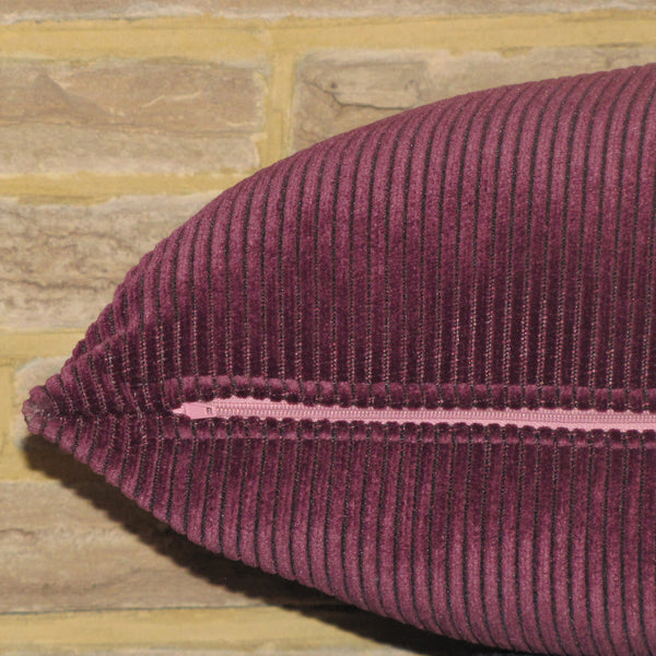 Amethyst purple corduroy cushion cover